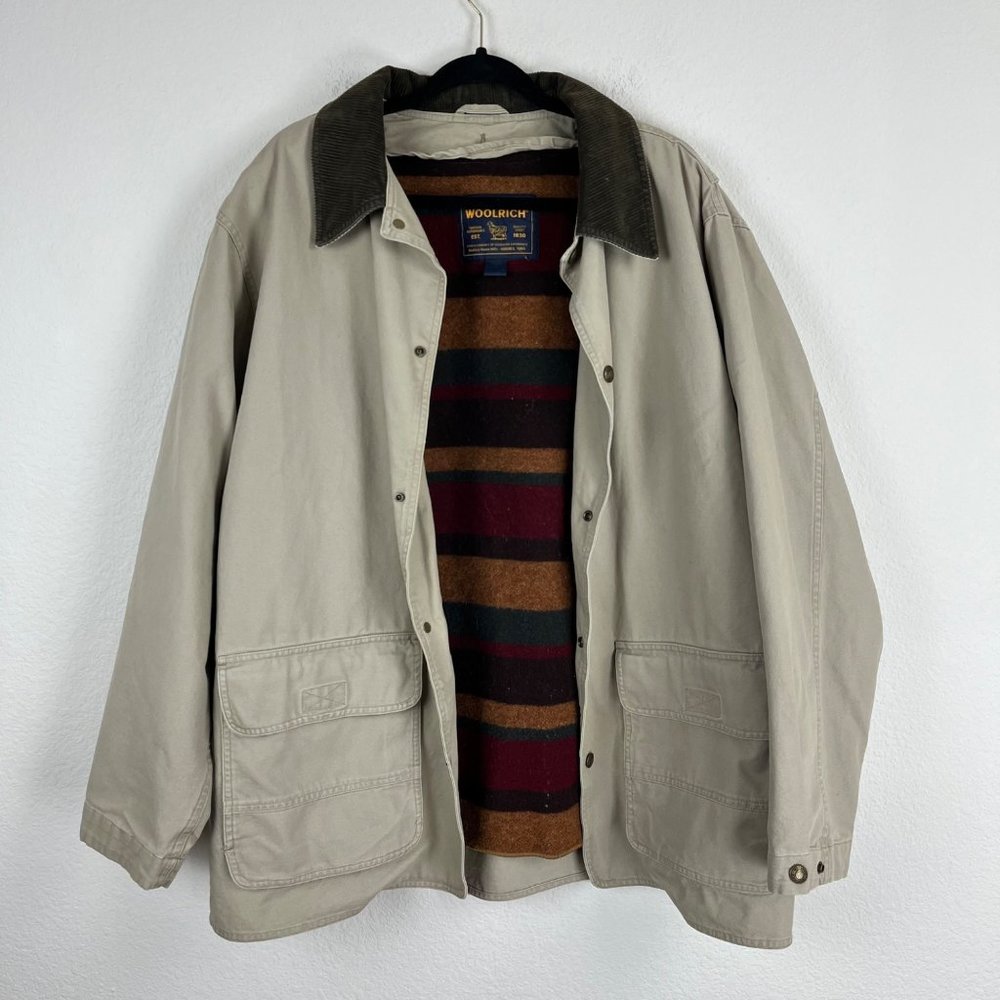 Vintage Woolrich Men's Blanket Lined Chore Barn Coat Size Large